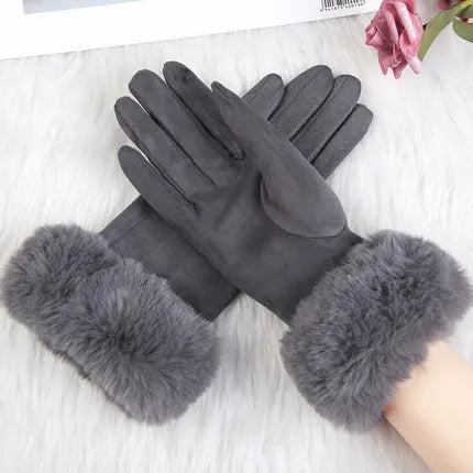 Faux Rabbit Fur Gloves - Eclectage