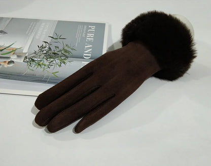 Faux Rabbit Fur Gloves - Eclectage