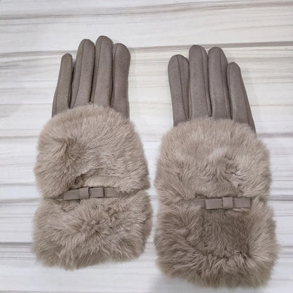 Faux Rabbit Fur Gloves - Eclectage