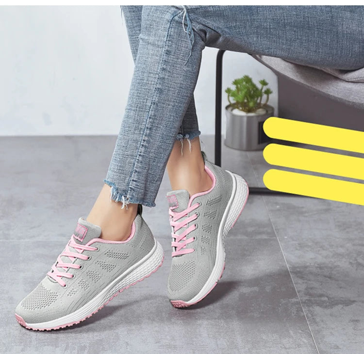Mesh Lace Up Sneakers - Eclectage