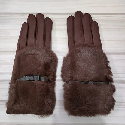 Faux Rabbit Fur Gloves - Eclectage