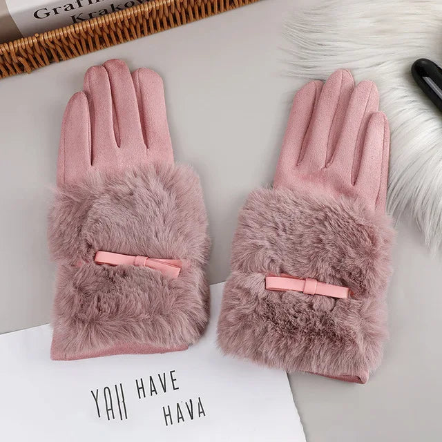 Faux Rabbit Fur Gloves - Eclectage