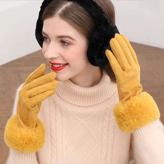 Faux Rabbit Fur Gloves - Eclectage