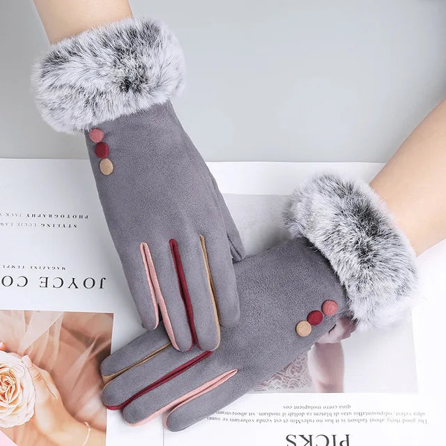 Faux Rabbit Fur Gloves - Eclectage