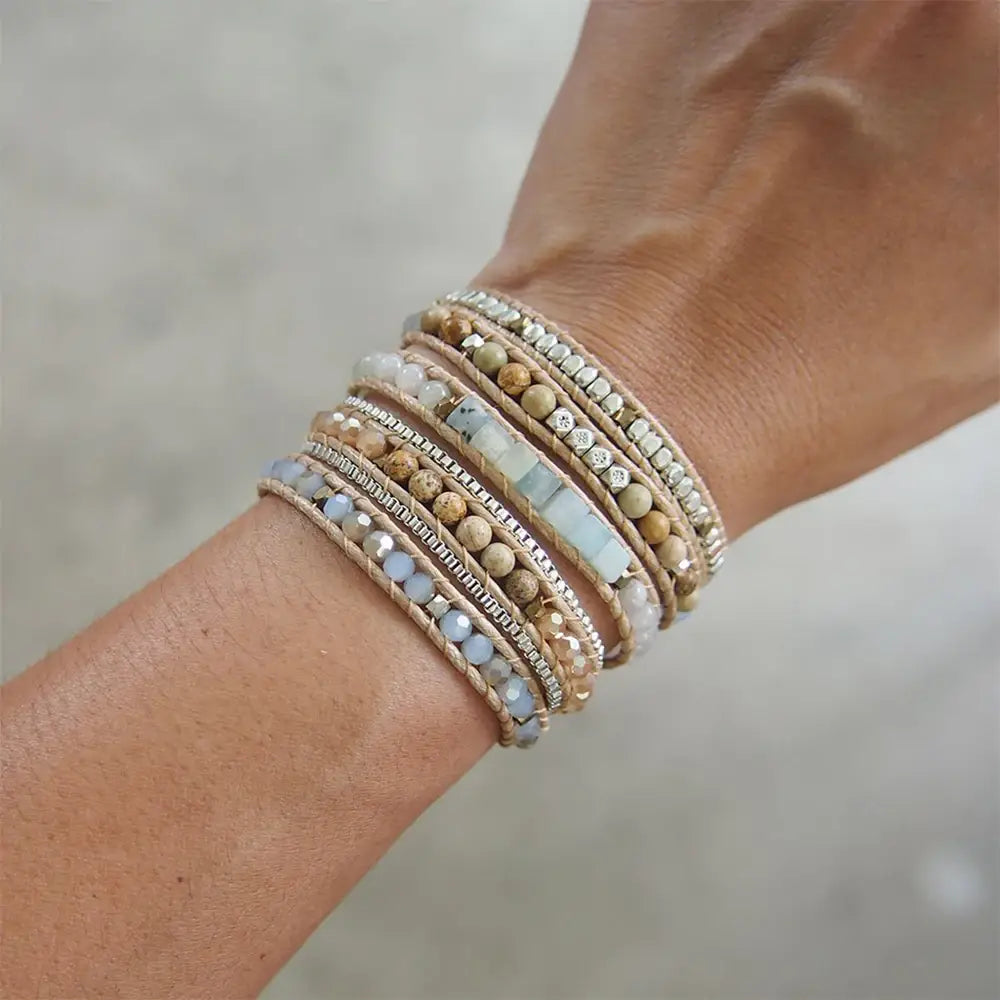 Amazonite Mix Wrap Bracelet