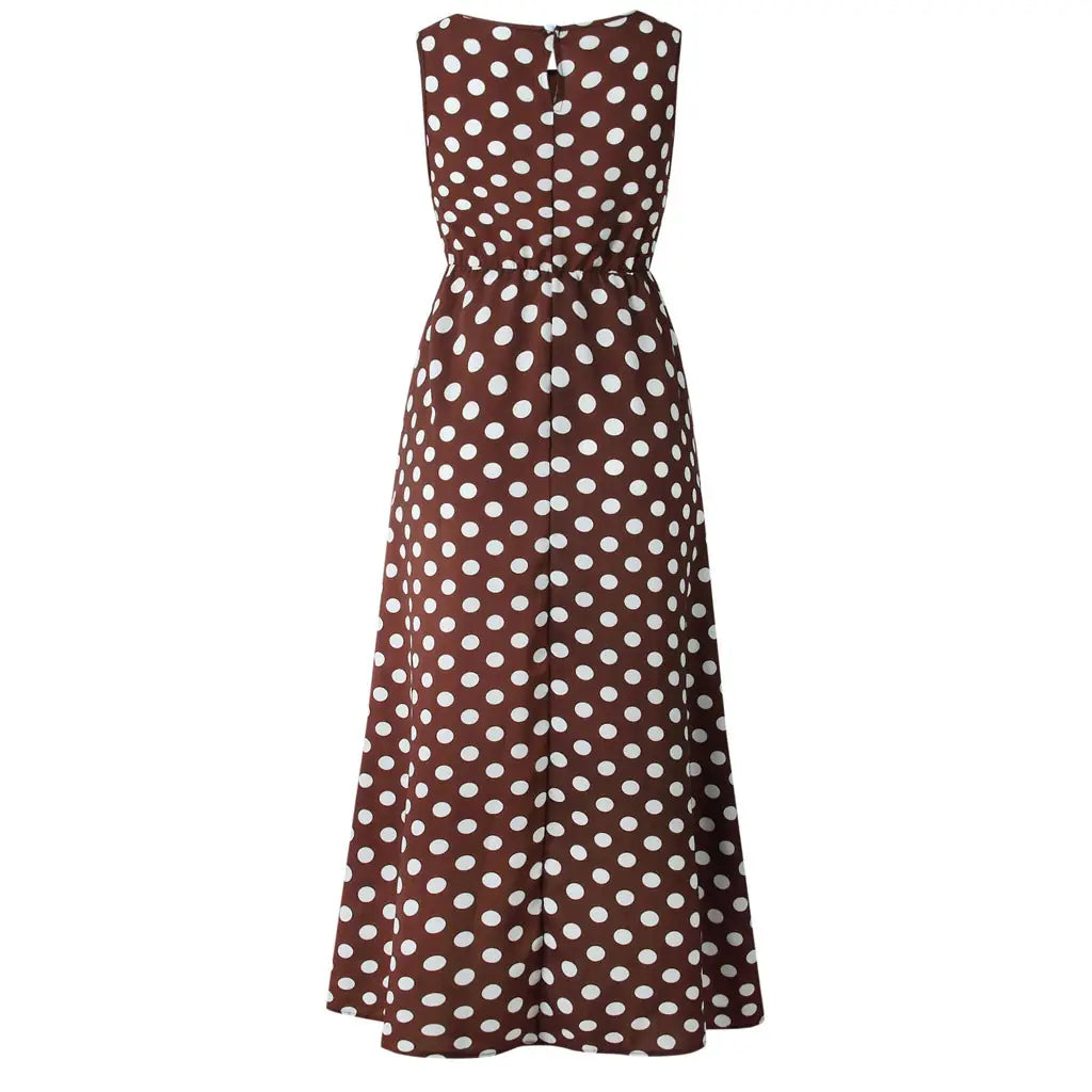 Polka Dot Maxi Sundress