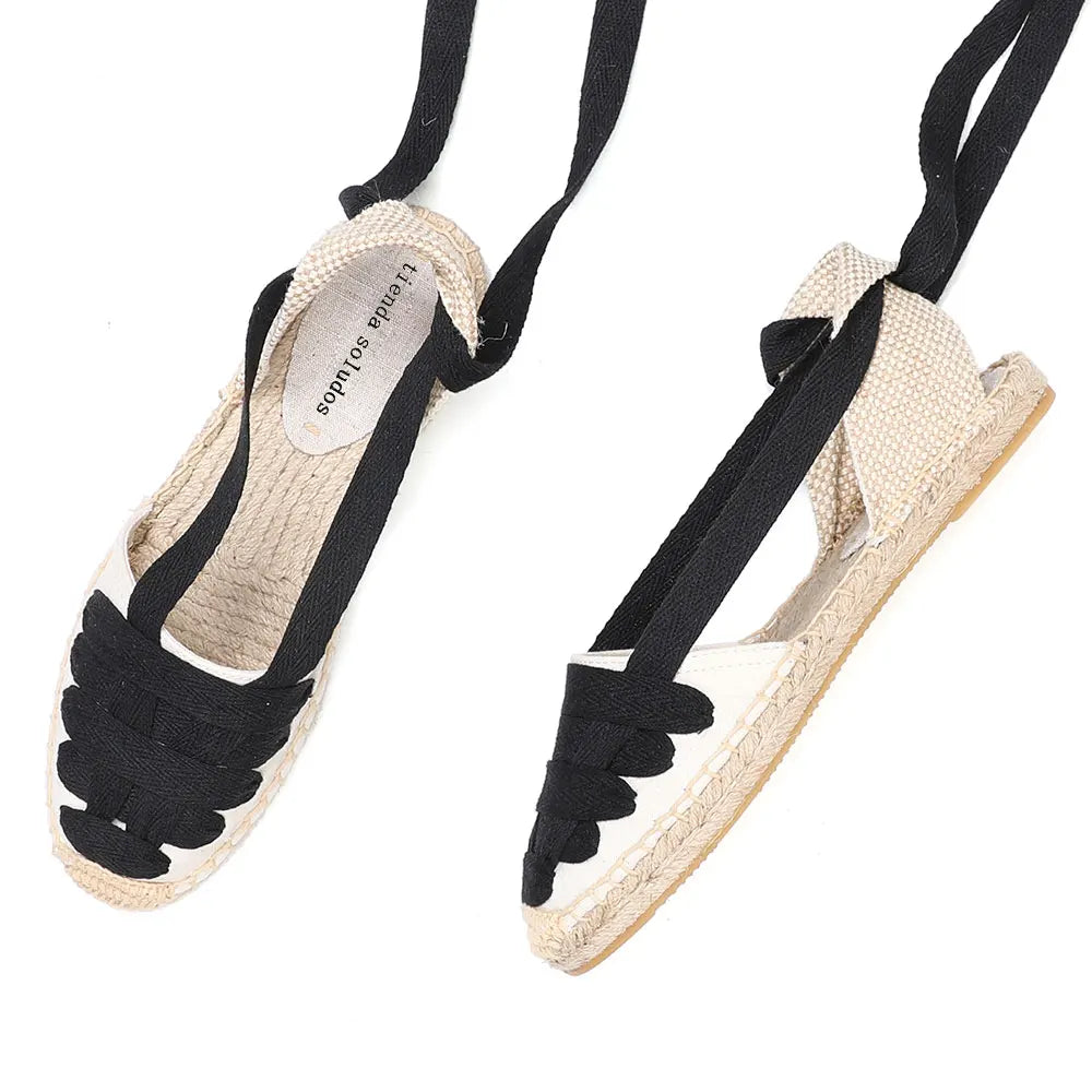 Lace-up Espadrille Sandals - Eclectage