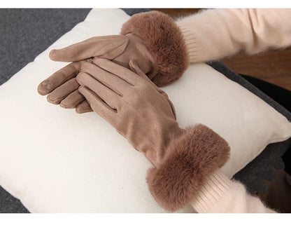 Faux Rabbit Fur Gloves - Eclectage