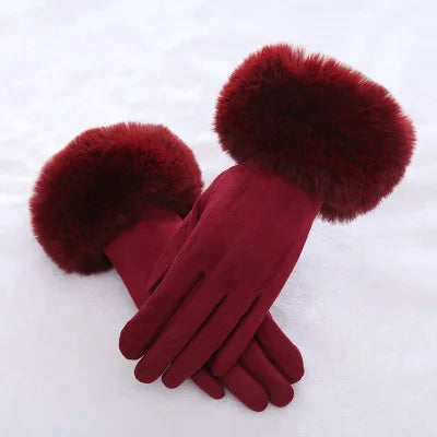 Faux Rabbit Fur Gloves - Eclectage