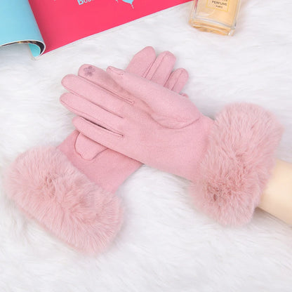 Faux Rabbit Fur Gloves - Eclectage