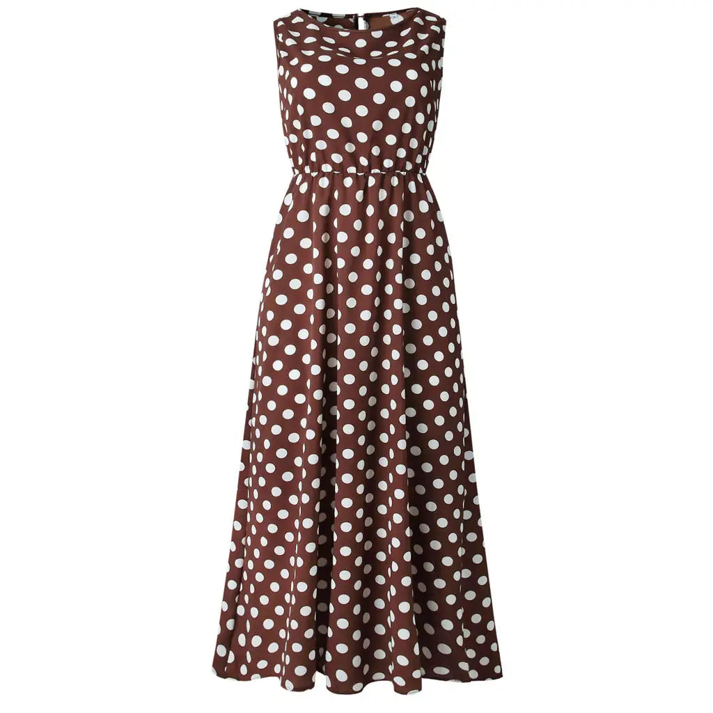 Polka Dot Maxi Sundress
