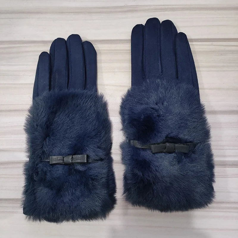 Faux Rabbit Fur Gloves - Eclectage