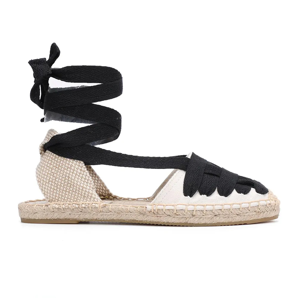 Lace-up Espadrille Sandals - Eclectage