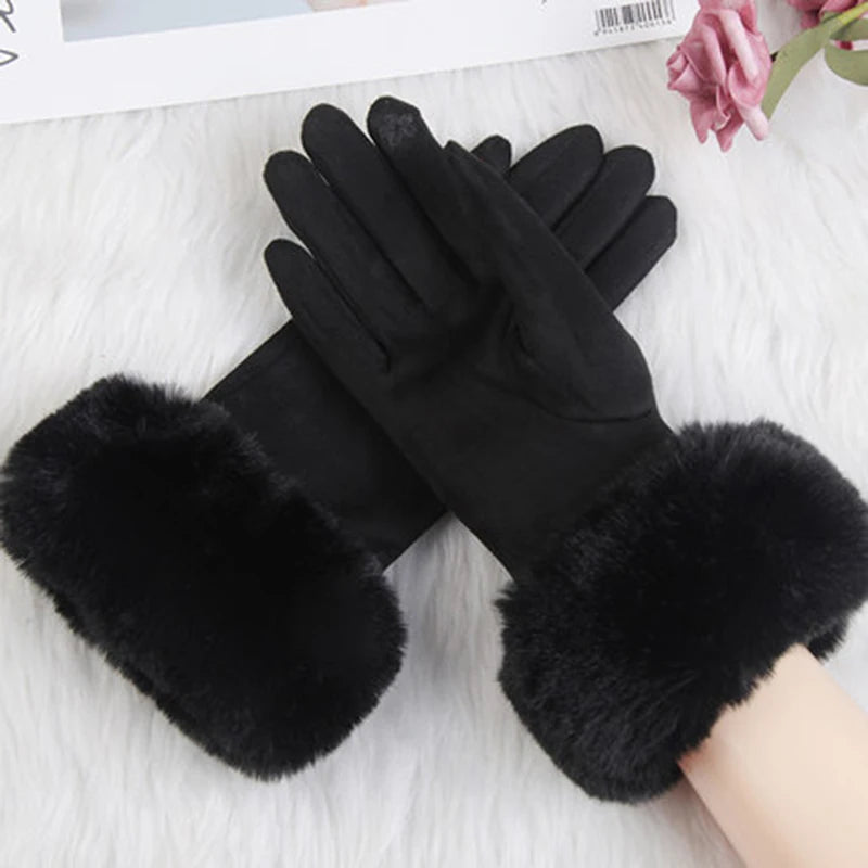 Faux Rabbit Fur Gloves - Eclectage