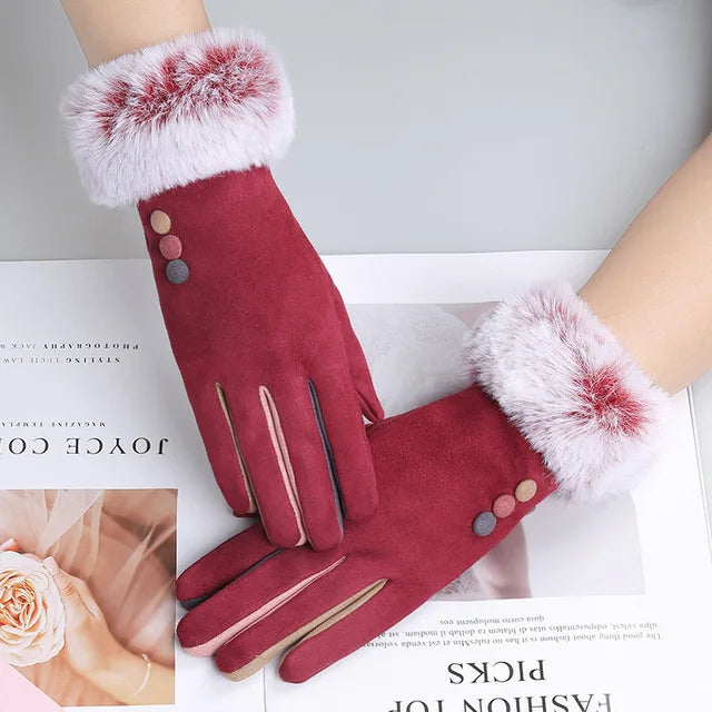 Faux Rabbit Fur Gloves - Eclectage