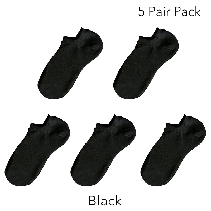 5 Pairs Women Real Silk Ankle Socks - Eclectage