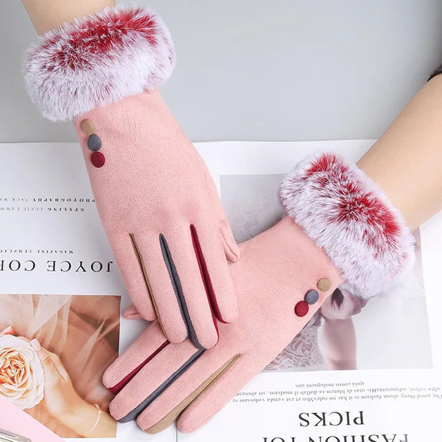 Faux Rabbit Fur Gloves - Eclectage