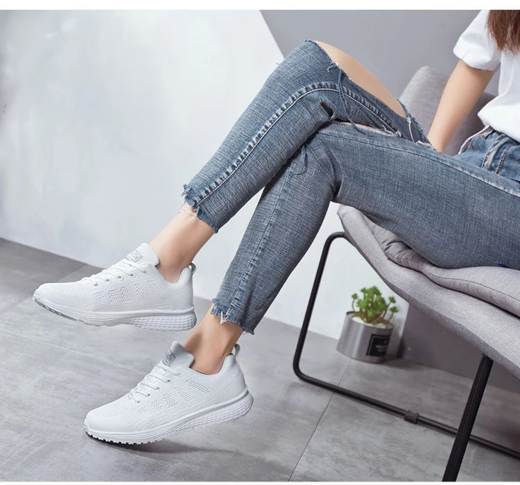 Mesh Lace Up Sneakers - Eclectage