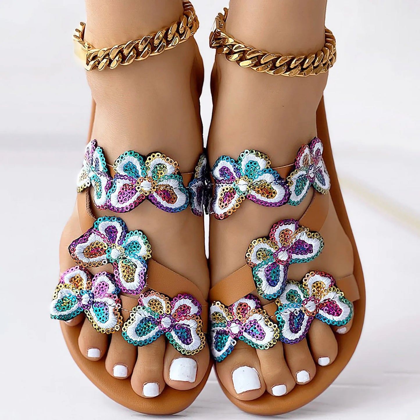 Butterfly Lace Sandals - Eclectage