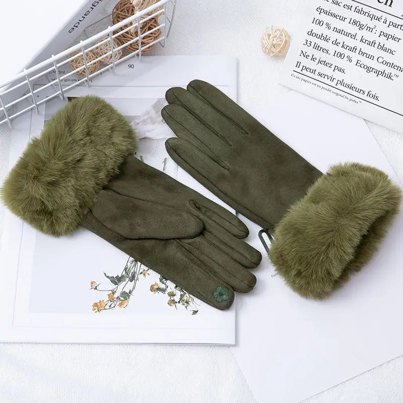 Faux Rabbit Fur Gloves - Eclectage