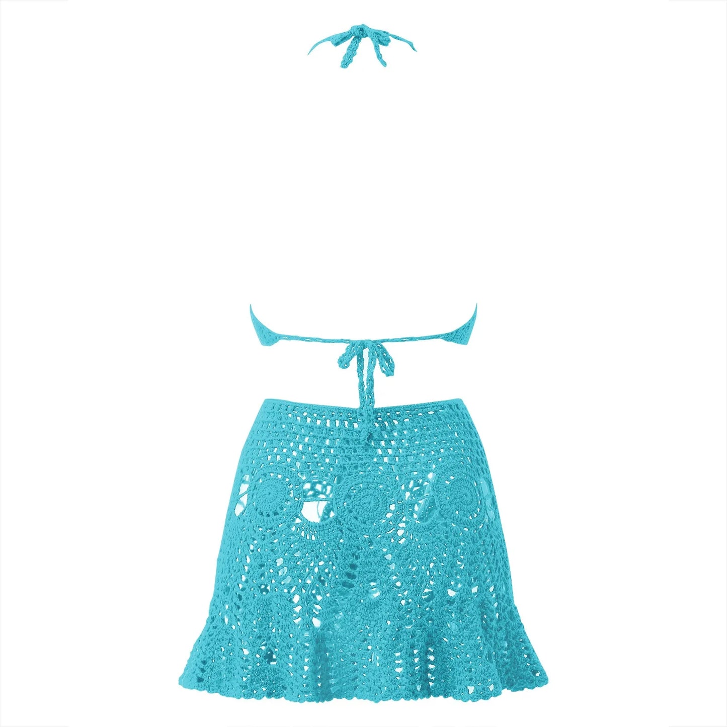 Halter Top & Skirt Cover Up Set