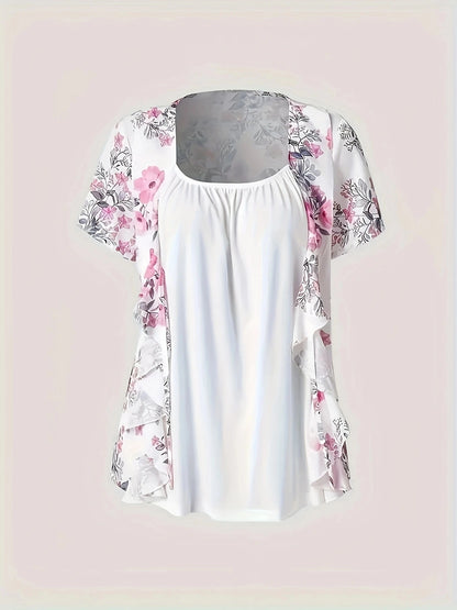 Layered Floral Printed Top - Eclectage