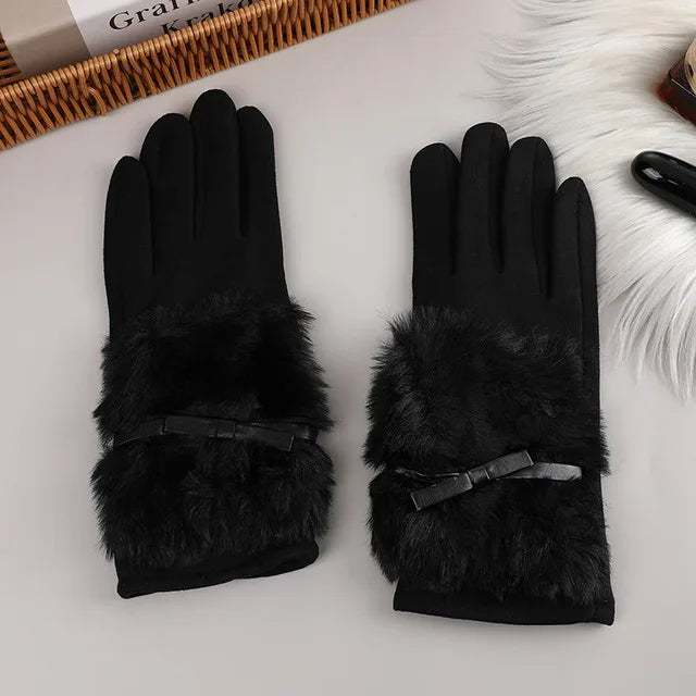 Faux Rabbit Fur Gloves - Eclectage