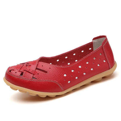 Faux Leather Rubber Soled Flats - Eclectage