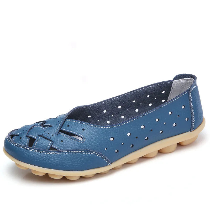 Faux Leather Rubber Soled Flats - Eclectage