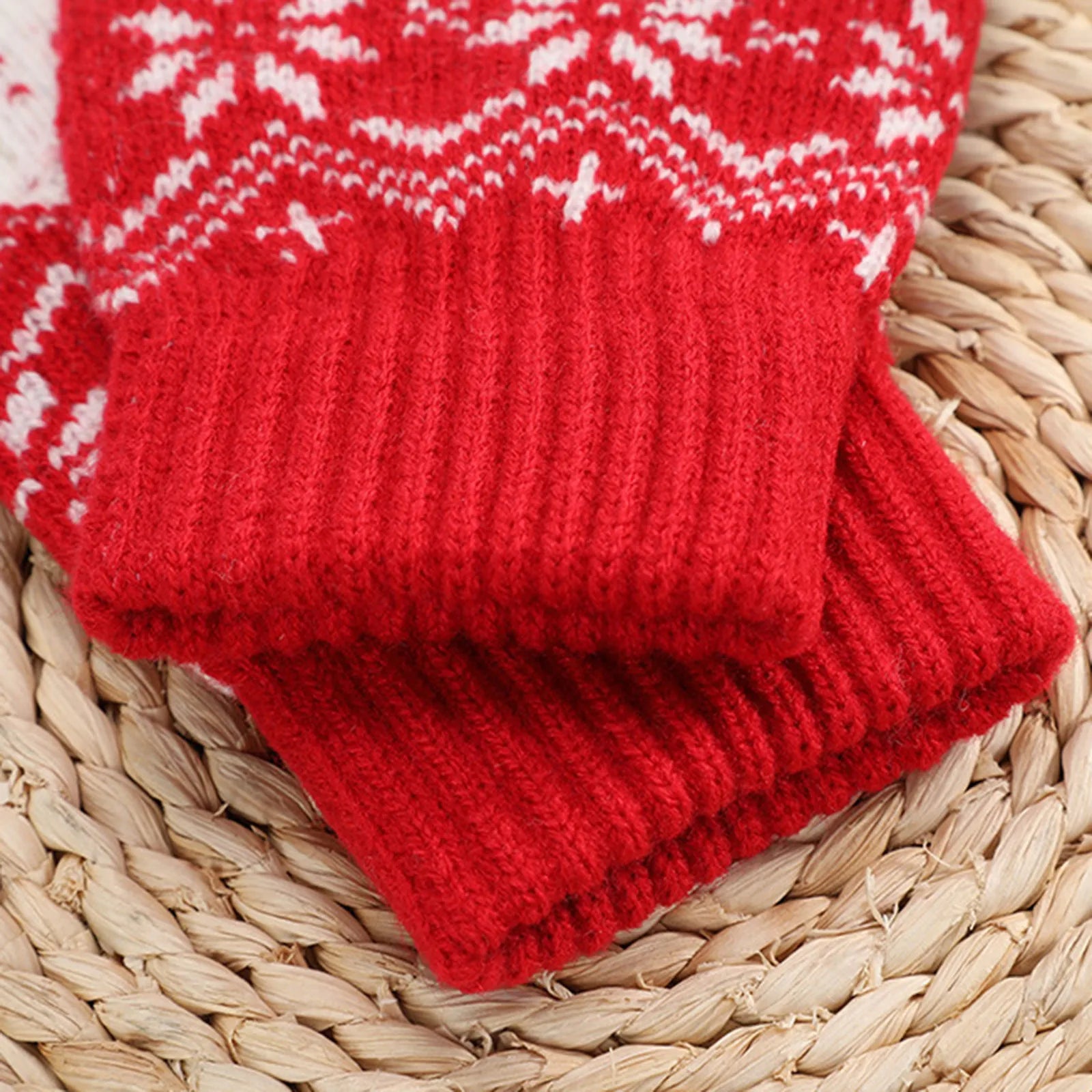 Warm Snowflake Heart Knitted Gloves - Eclectage