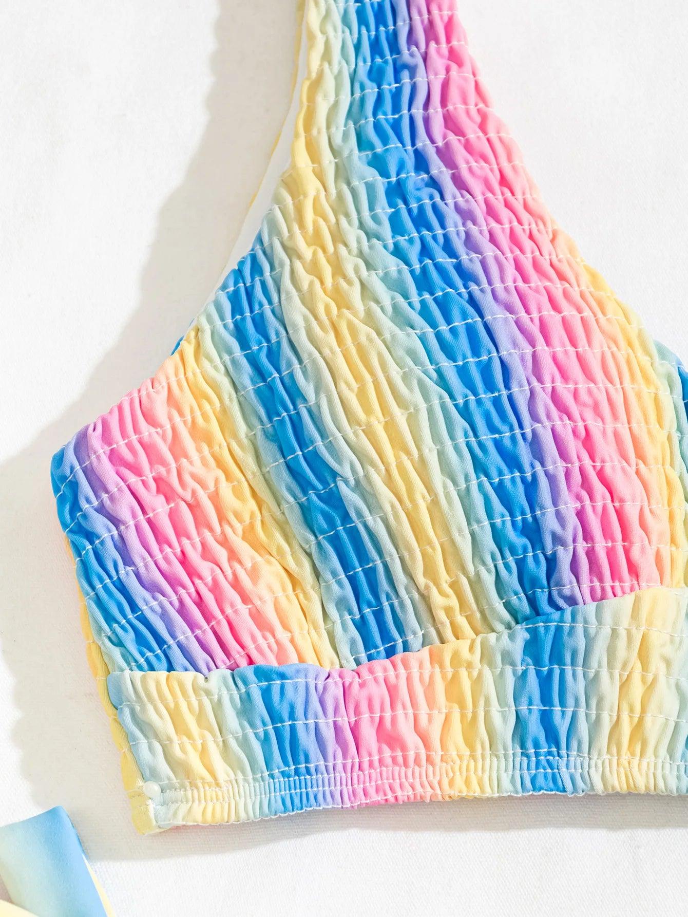 Rainbow Stripe Bikini - Eclectage