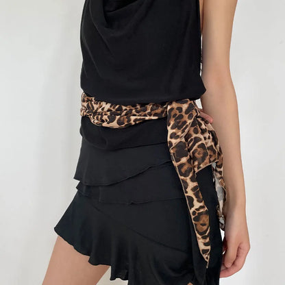 Leopard Long Chiffon Scarf