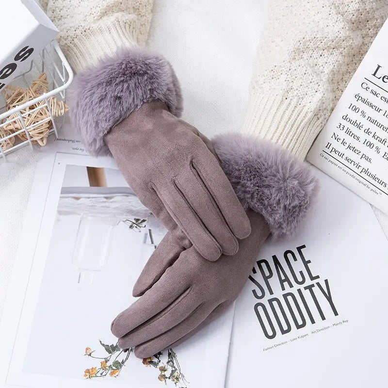 Faux Rabbit Fur Gloves - Eclectage