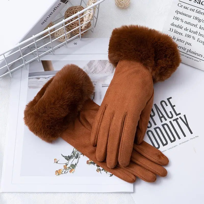 Faux Rabbit Fur Gloves - Eclectage