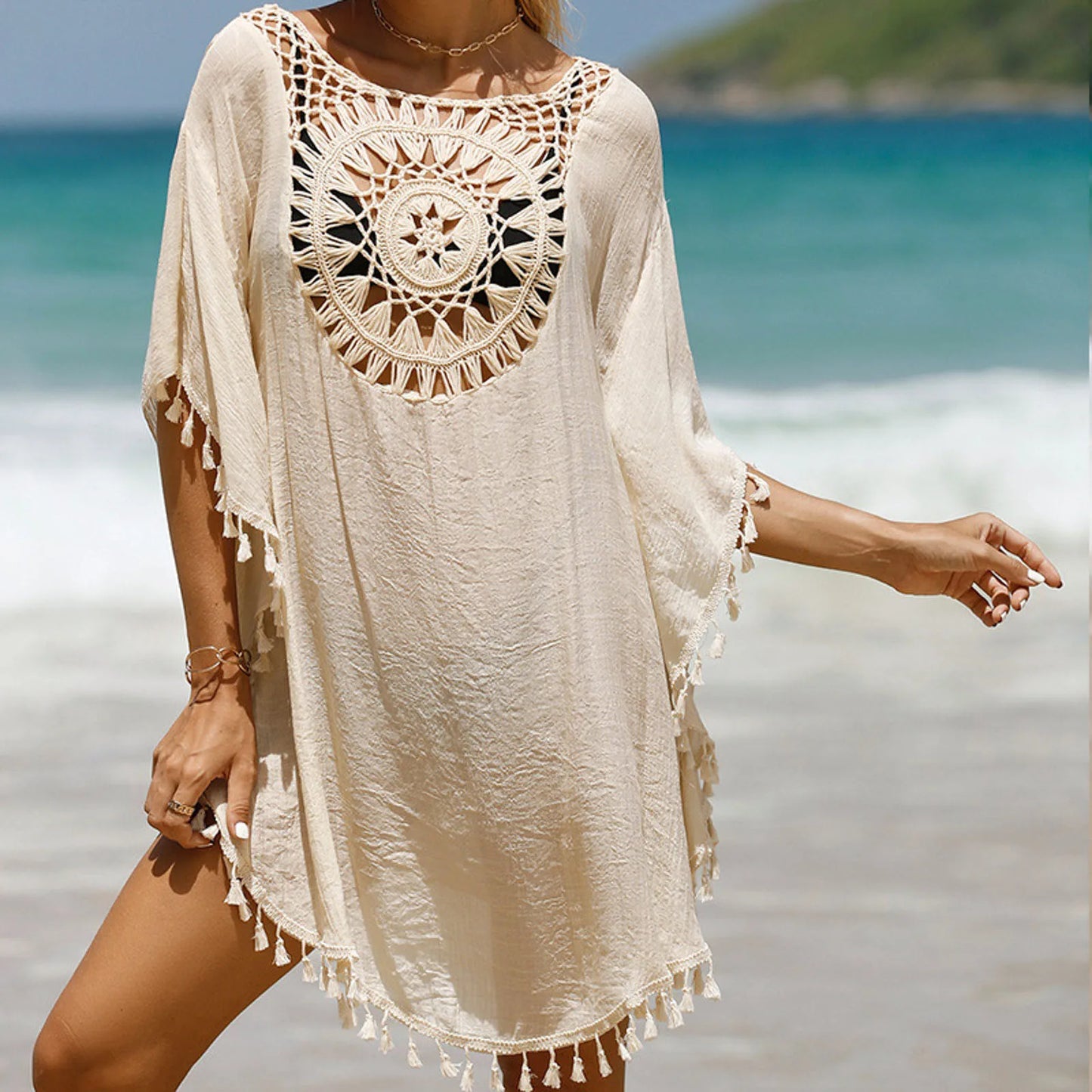 Beach Dress Cover Up Crochet Lace