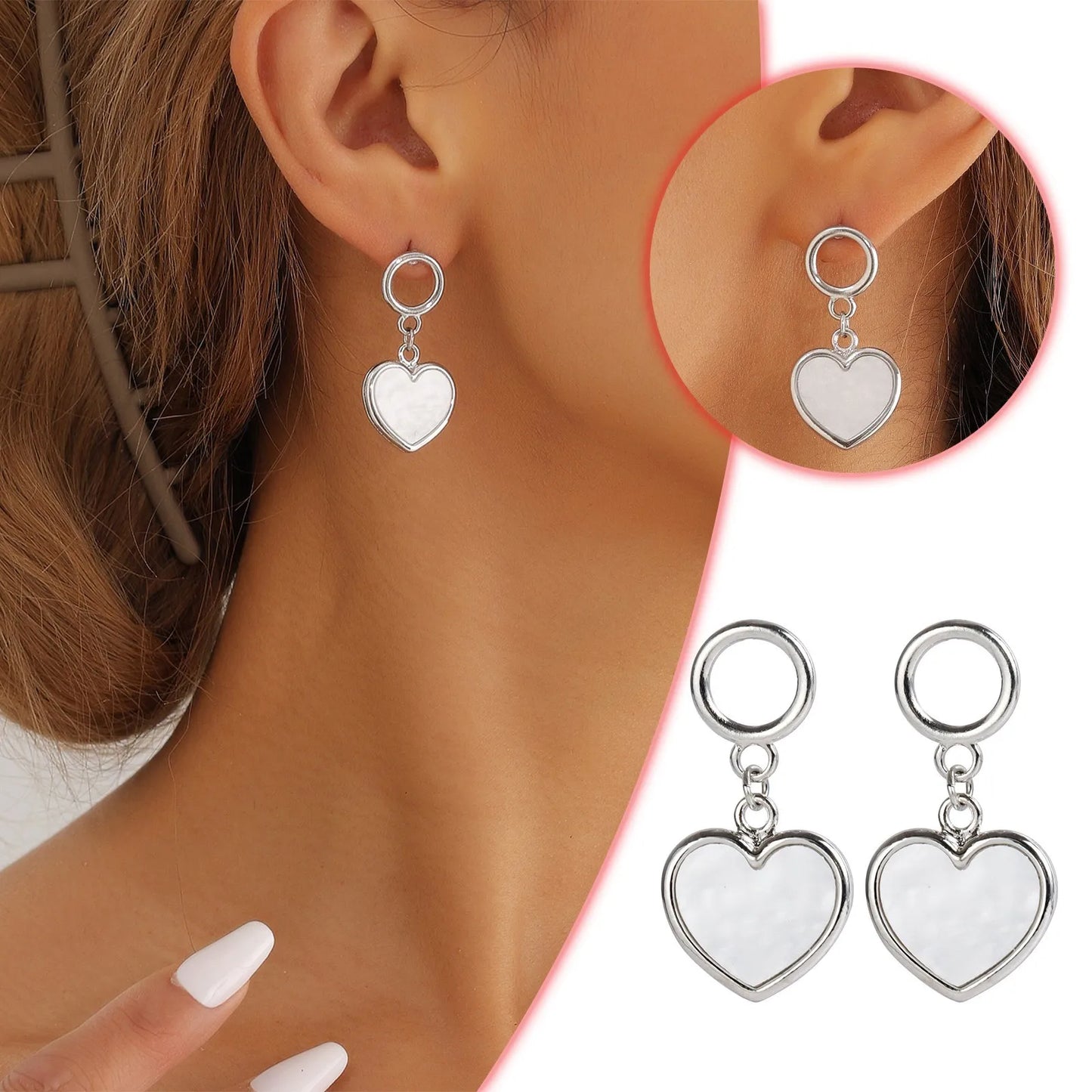 Heart Drop Earrings - Eclectage