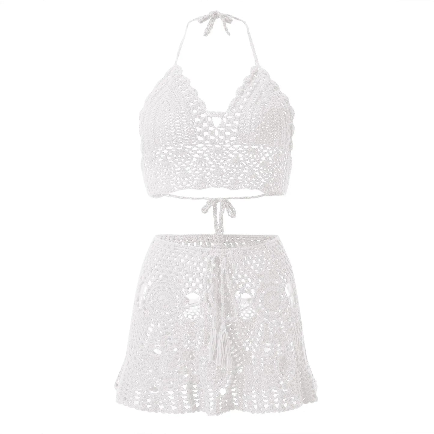 Halter Top & Skirt Cover Up Set