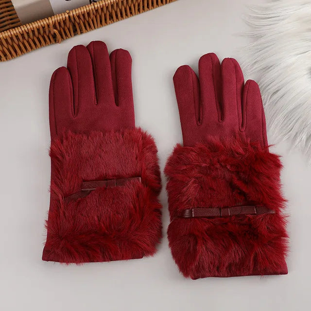 Faux Rabbit Fur Gloves - Eclectage