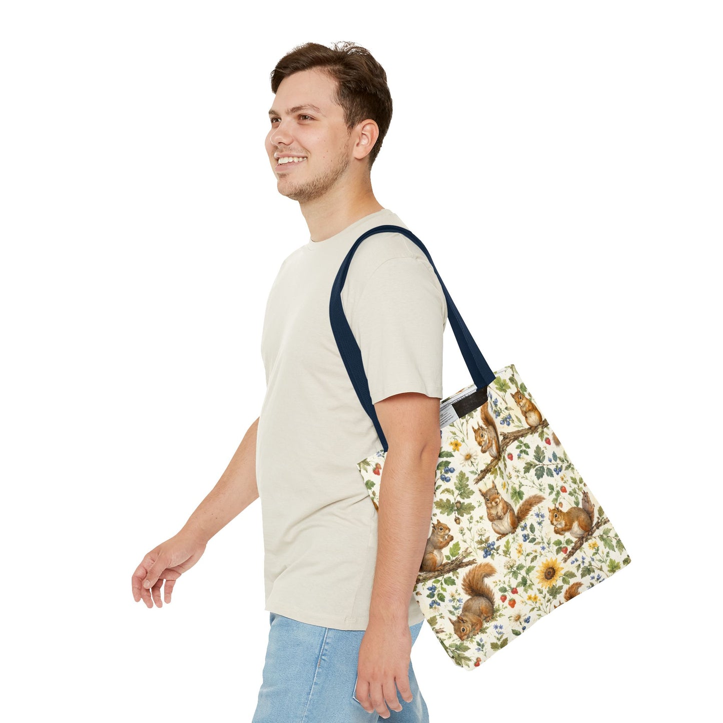 Watercolor Squirrels Woodland Tote Bag