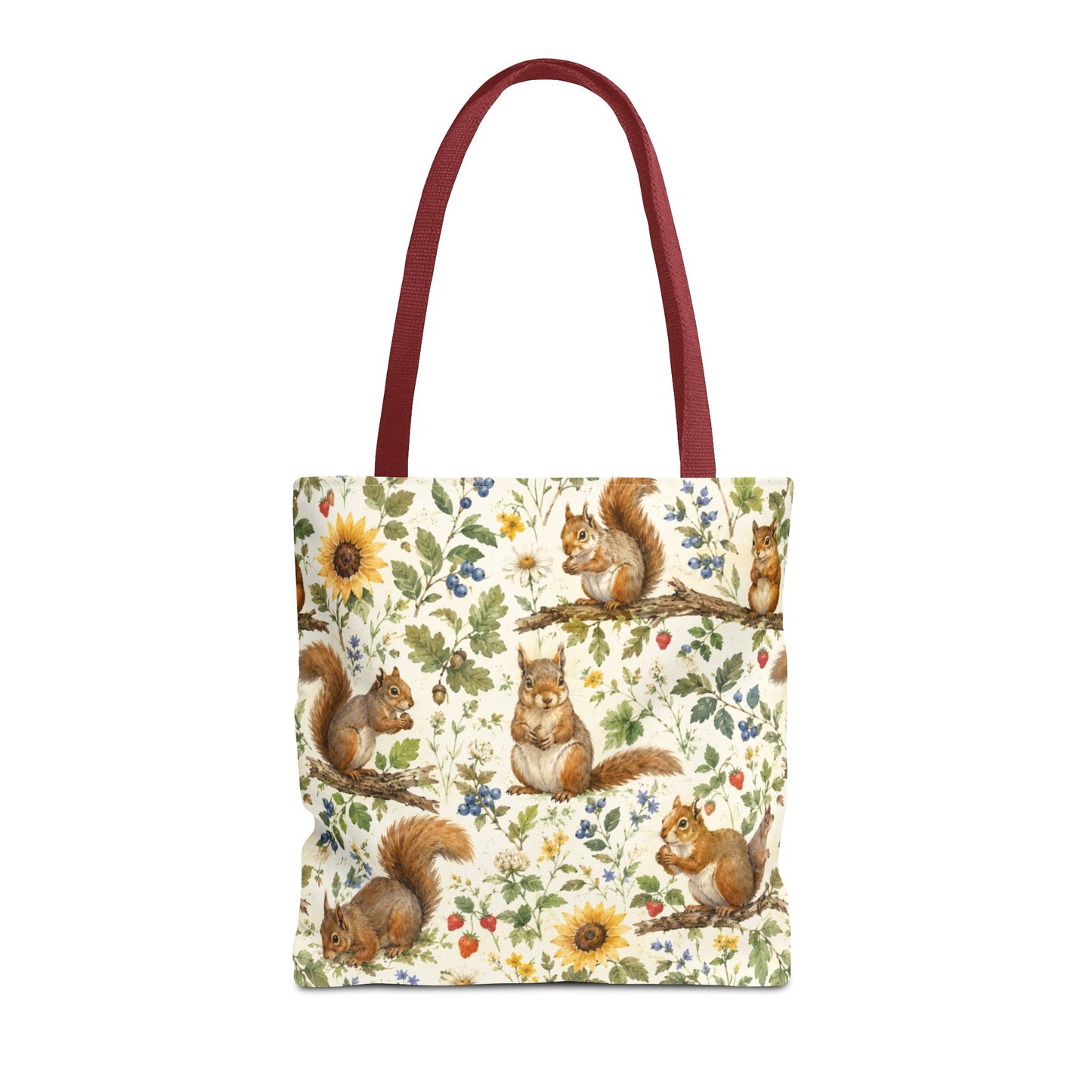 Watercolor Squirrels Woodland Tote Bag