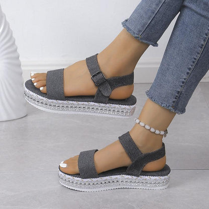 Braided Platform Sandals - Eclectage