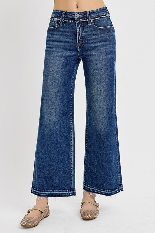 Dark Blue Tummy Control Bootcut Jeans - Eclectage