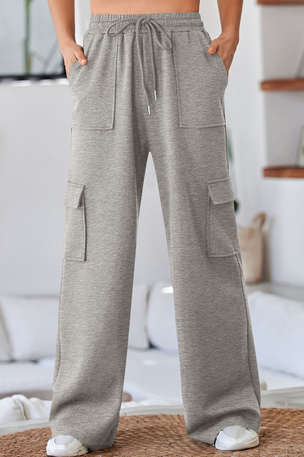 High Waist Wide Leg Workout Pants - Eclectage