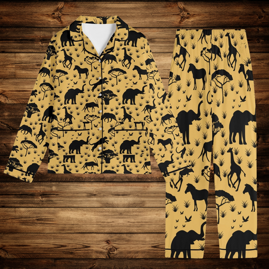 African Animals Pajama Shirt and Pants Set