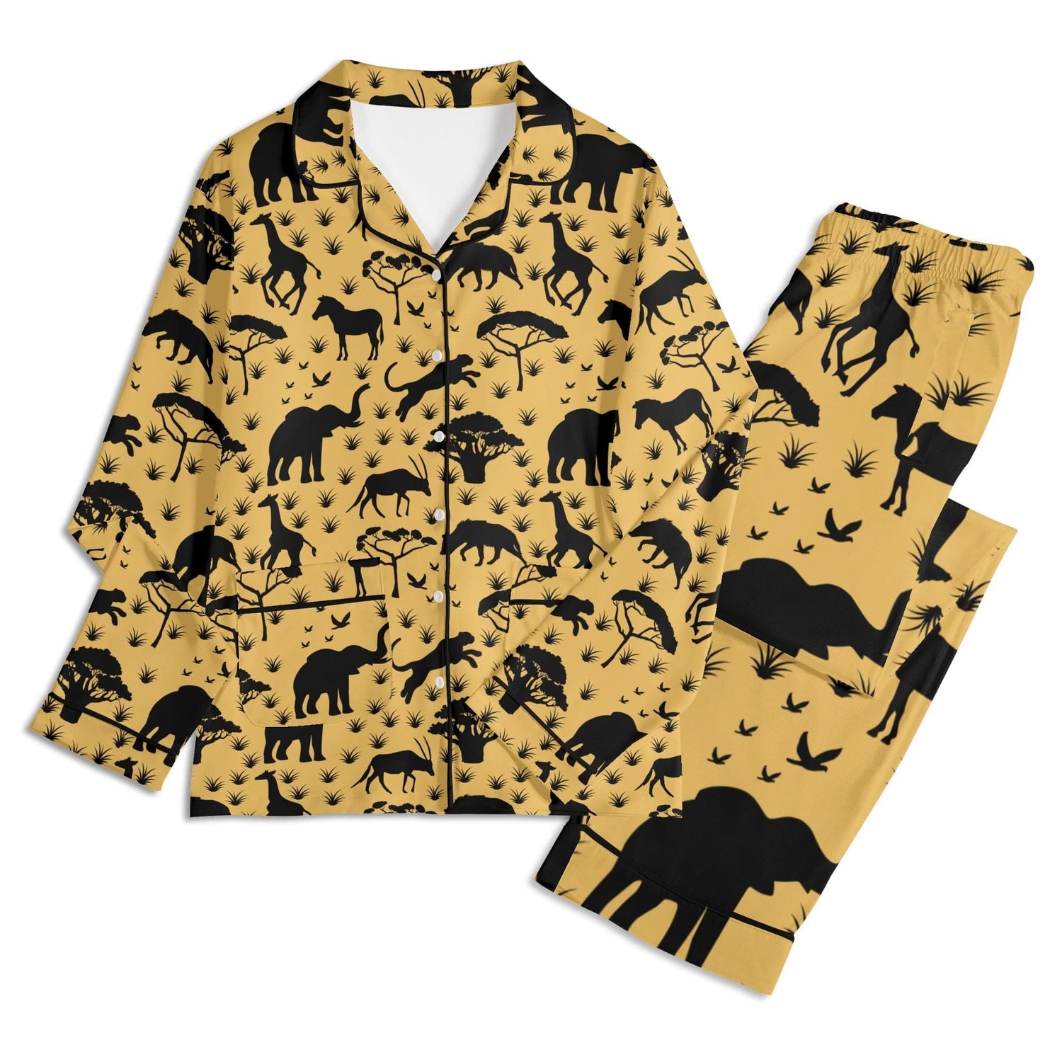 African Animals 2 Pc Pajamas - Eclectage