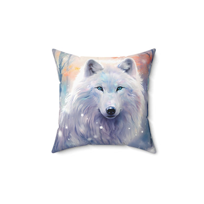 Arctic Wolf Decorative Throw Pillow 4 sizes