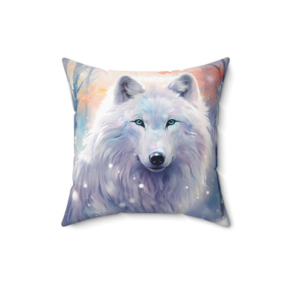 Arctic Wolf Decorative Throw Pillow 4 sizes