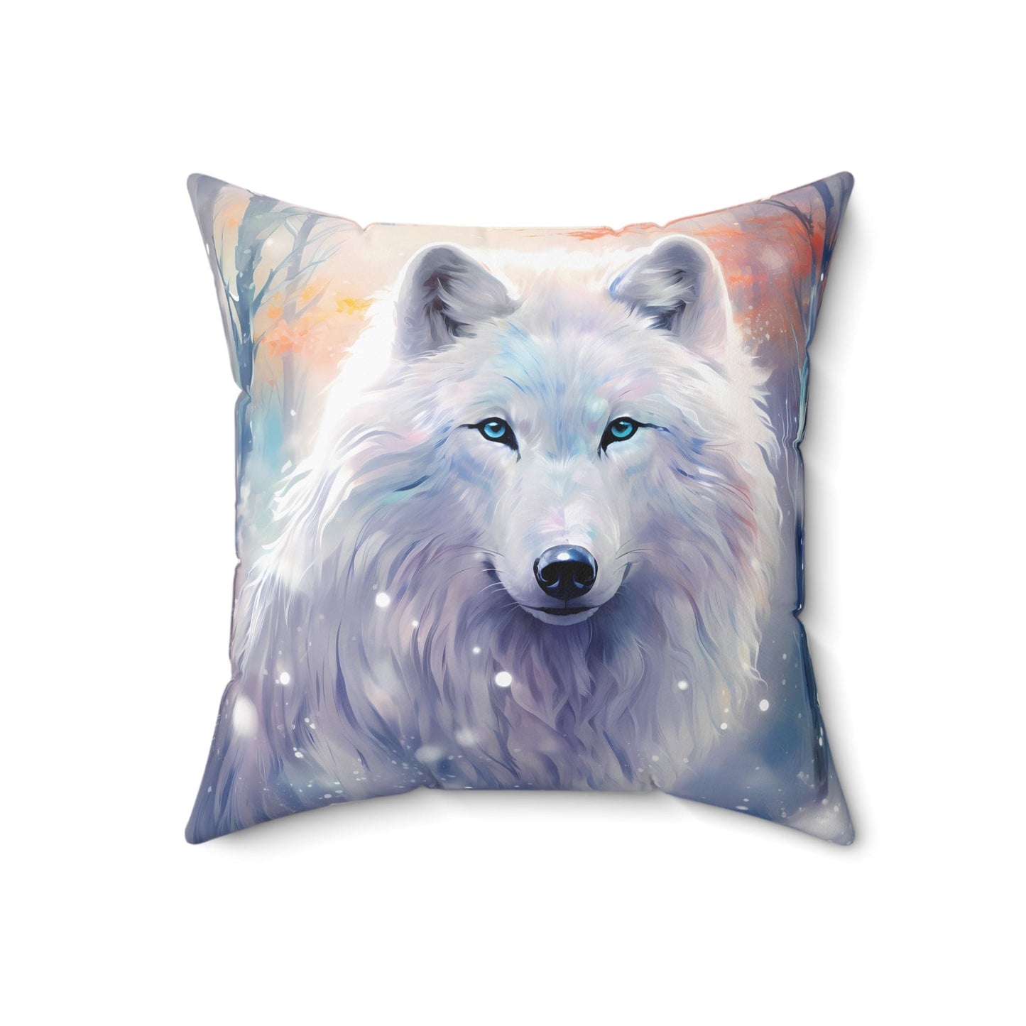 Arctic Wolf Decorative Throw Pillow 4 sizes