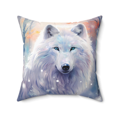 Arctic Wolf Decorative Throw Pillow 4 sizes