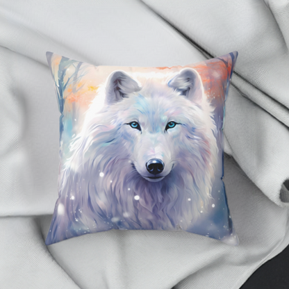 Arctic Wolf Decorative Throw Pillow 4 sizes